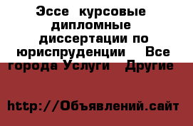 Эссе, курсовые, дипломные, диссертации по юриспруденции! - Все города Услуги » Другие   